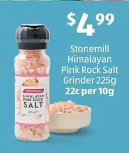 ALDI Stonemill Himalayan Pink Rock Salt Grinder offer