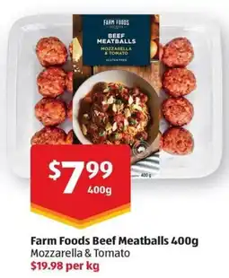 ALDI Farm Foods Beef Meatballs offer