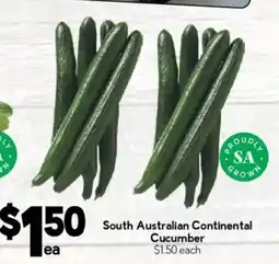 Drakes South Australian Continental Cucumber offer