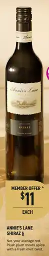 Dan Murphy's Annie's lane shiraz offer