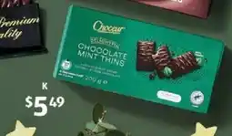 ALDI Choceur Delightful Chocolate Mint Thins offer