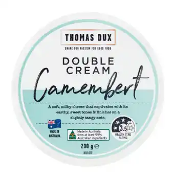 Woolworths Thomas dux double cream camembert 200g – from the deli offer