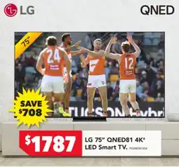 Harvey Norman Lg 75" qned81 4k led smart tv offer