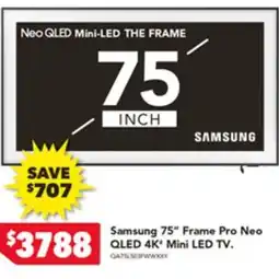 Harvey Norman Samsung 75" frame pro neo offer