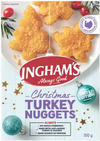 Woolworths Ingham’s turkey nuggets 350g – from the freezer offer