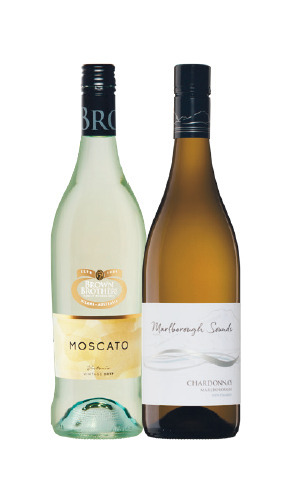 Brown brothers moscato victoria or marlborough sounds chardonnay 750ml