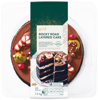 Gold rocky road layered cake 1.5kg