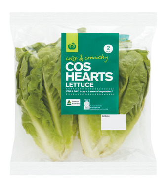 Australian cos lettuce hearts pk 2
