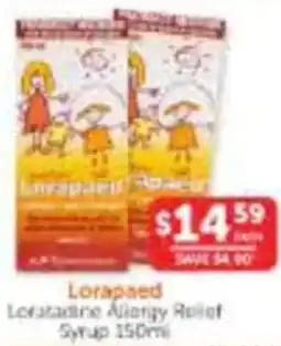 WHOLELIFE catalogue Lorapaed Loratadine Allergy Relief Syrup offer