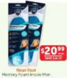 WHOLELIFE catalogue Neat Feat Memory Foam Insole Men offer