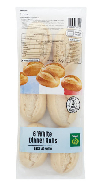 Woolworths Menissez bake at home dinner rolls pk 6 offer