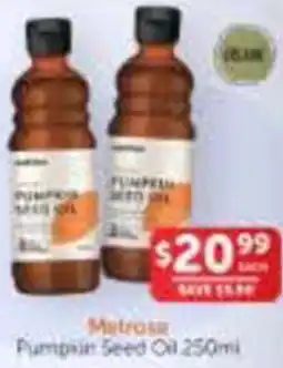 WHOLELIFE catalogue Metrose Pumpkin Seed Oil offer