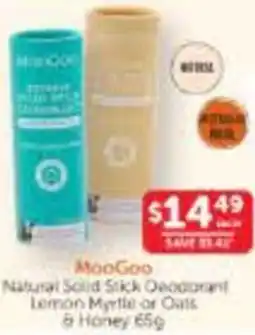 WHOLELIFE catalogue MooGoo Natural Solid Stick Deodorant offer
