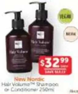WHOLELIFE catalogue New Nordic Hair Volume Shampoo & Conditioner offer