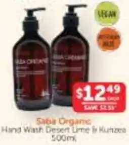 WHOLELIFE catalogue Saba Organic Hand Wash offer