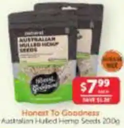 WHOLELIFE catalogue Honest to Goodness Australian Hulled Hemp Seeds offer
