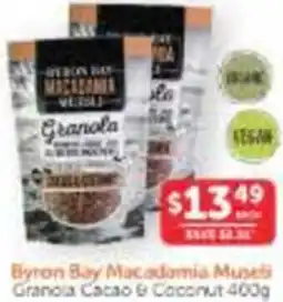 WHOLELIFE catalogue Byron Bay Macadamia Museli Granola Cacao & Coconut offer