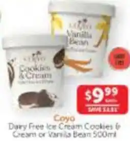 WHOLELIFE catalogue Coyo Dairy Free Ice Cream Cookies & Cream or Varsila Bean offer