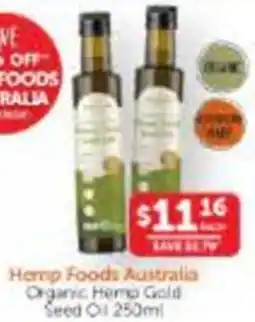 WHOLELIFE catalogue Hemp Foods Australia Organic Hemp Gold Seed Oil offer