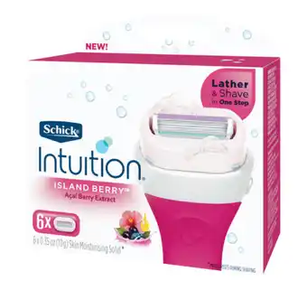 Woolworths Schick intuition island berry blades pk 6 offer