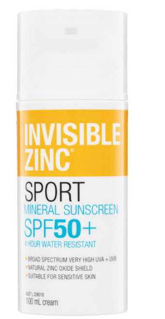Woolworths Invisible zinc waterproof sunscreen spf50+ 100ml offer