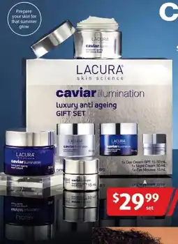 ALDI Lacura Skin Science Caviar Illumination Luxury Anti Ageing Gift Set offer