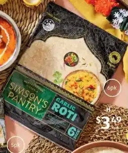 ALDI Simson's Pantry Garlic Roti offer