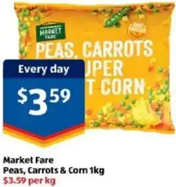 ALDI Market Fare Peas, Carrots & Corn offer