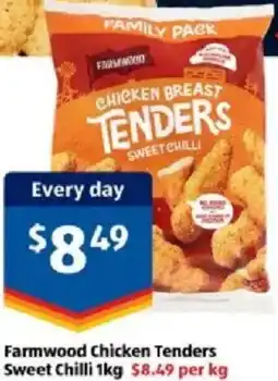ALDI Farmwood Chicken Tenders Sweet Chilli offer