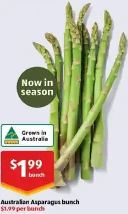 ALDI Australian Asparagus bunch offer