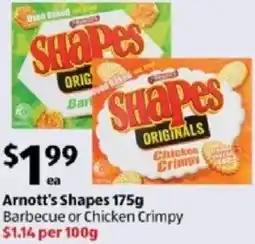 ALDI Arnott's Shapes offer