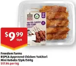 ALDI Freedom Farms Chicken Yakitori Mini Kebabs offer