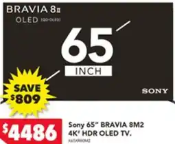Harvey Norman Sony 65" BRAVIA 8M2 4K HDR OLED TV offer