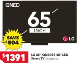 Harvey Norman LG 65" 4K LED Smart TV offer
