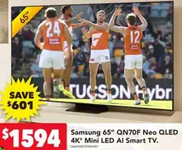 Harvey Norman Samsung 65" Neo QLED 4K Mini LED Al Smart TV offer