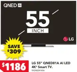Harvey Norman LG 55" AI LED 4K Smart TV offer