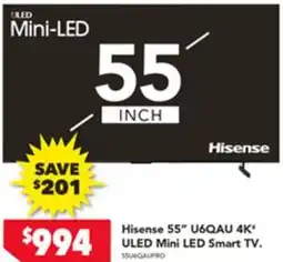 Harvey Norman Hisense 55" 4K ULED Mini LED Smart TV offer