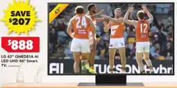 Harvey Norman LG 43" AI LED UHD 4K Smart TV offer