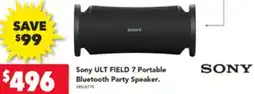 Harvey Norman Sony ULT FIELD 7 Portable Bluetooth Party Speaker offer