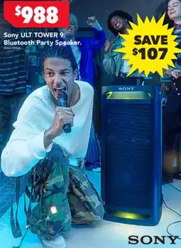Harvey Norman Sony ULT TOWER 9 Bluetooth Party Speaker offer