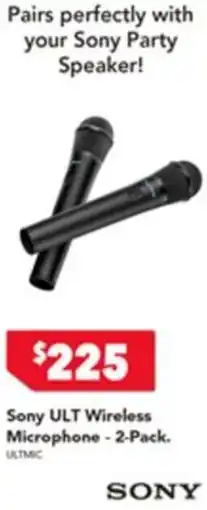 Harvey Norman Sony ULT Wireless Microphone offer