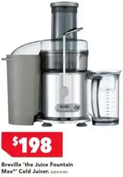 Harvey Norman Breville the Juice Fountain Max Cold Juicer offer