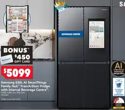 Harvey Norman Samsung Al SmartThings Family Hub French-Door Fridge with Internal Beverage Centre offer