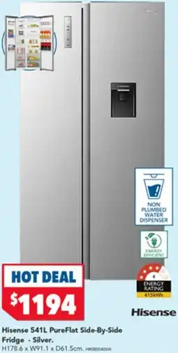 Harvey Norman Hisense PureFlat Side-By-Side Fridge offer