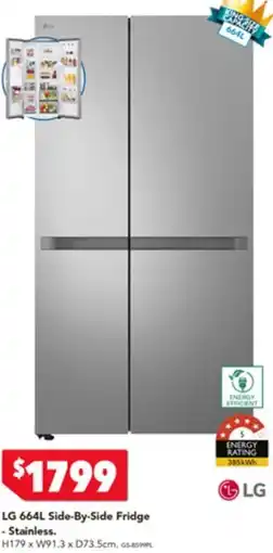 Harvey Norman LG Side-By-Side Fridge offer