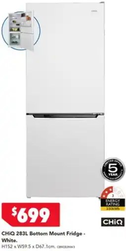 Harvey Norman CHIQ Bottom Mount Fridge offer