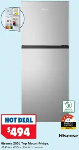 Harvey Norman Hisense Top Mount Fridge offer