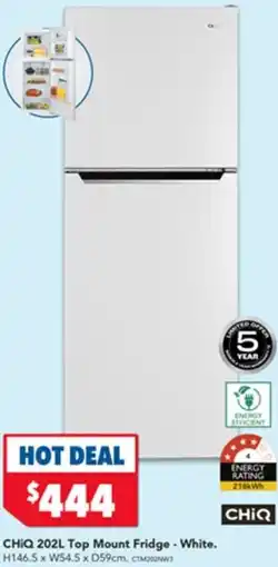 Harvey Norman CHIQ Top Mount Fridge offer