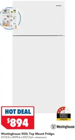 Harvey Norman Westinghouse Top Mount Fridge offer