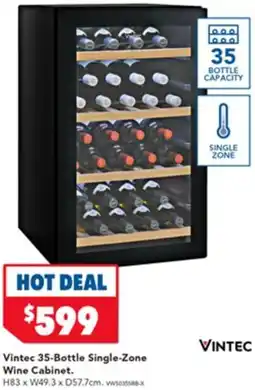 Harvey Norman Vintec Single-Zone Wine Cabinet offer